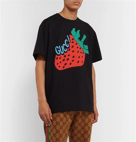 mens gucci strawberry shirt|gucci t shirts for men.